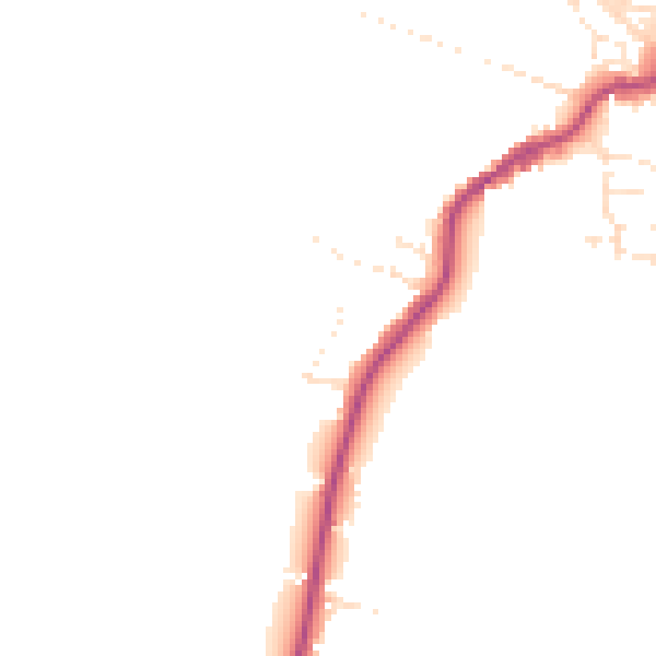 Daytime road noise heatmap for TA9 3DP