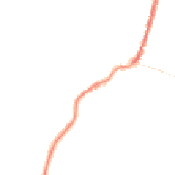 Night-time road noise heatmap for TA9 3DQ