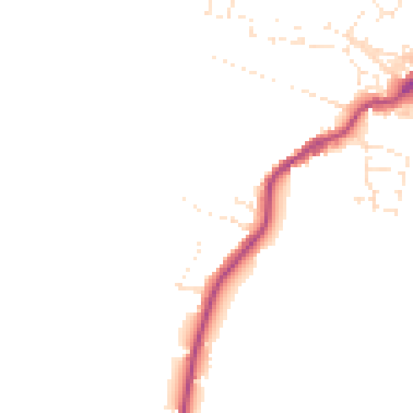 Daytime road noise heatmap for TA9 3DT