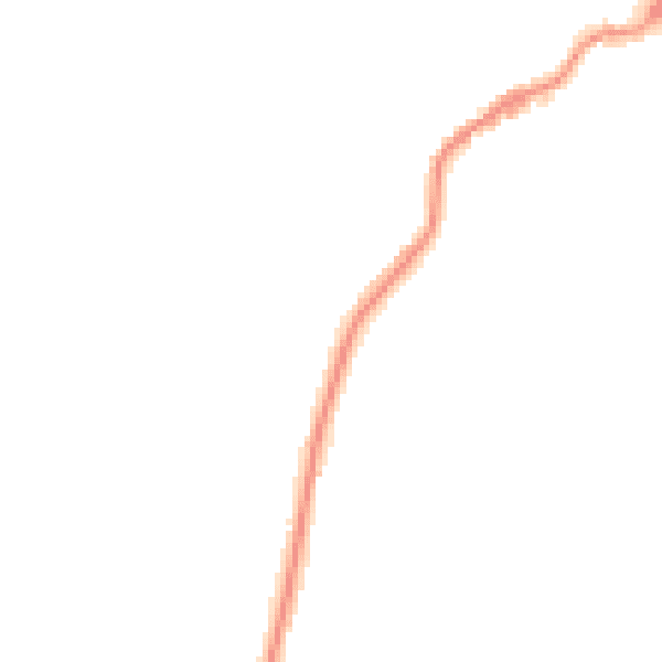 Night-time road noise heatmap for TA9 3FX