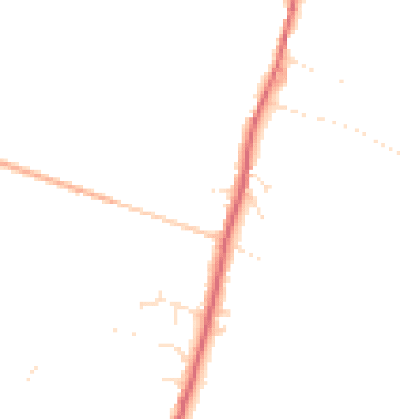Daytime road noise heatmap for TA9 3HH