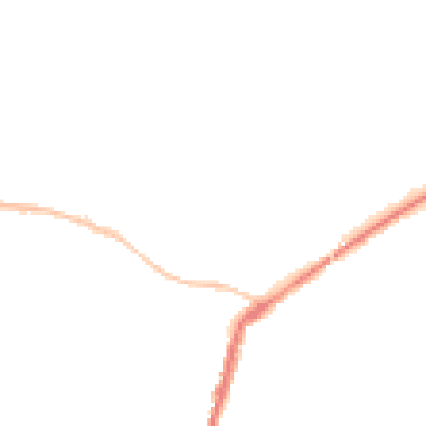 Night-time road noise heatmap for TA9 3LJ