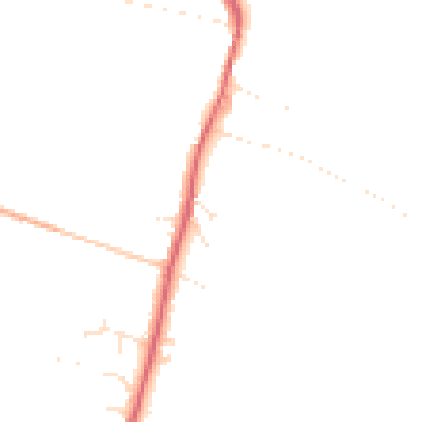 Daytime road noise heatmap for TA9 3NT