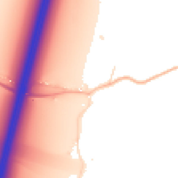 Daytime road noise heatmap for TA9 3NW
