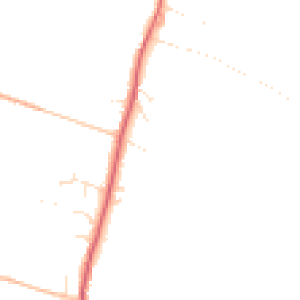 Daytime road noise heatmap for TA9 3PR