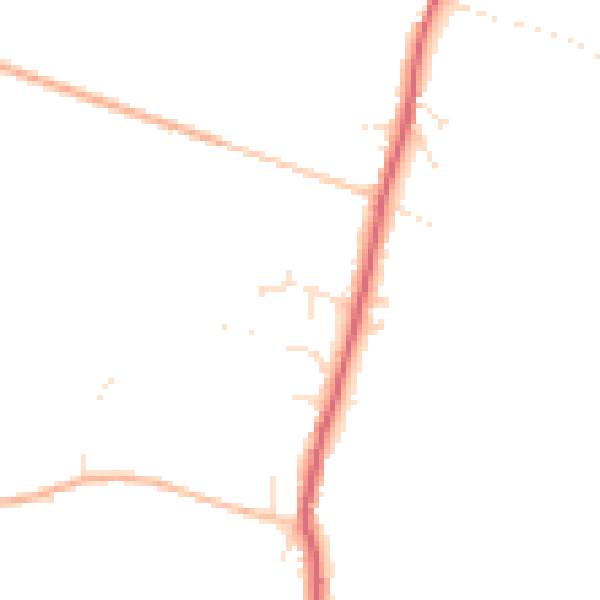Daytime road noise heatmap for TA9 3QQ