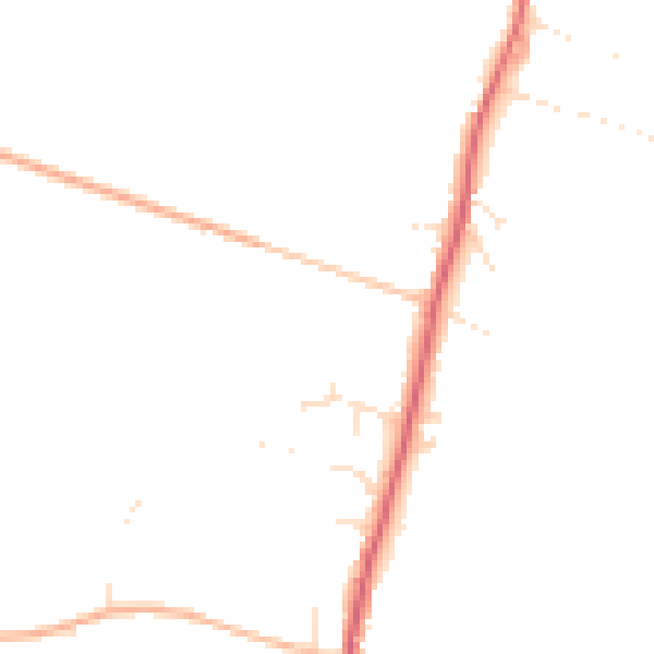 Daytime road noise heatmap for TA9 3ST