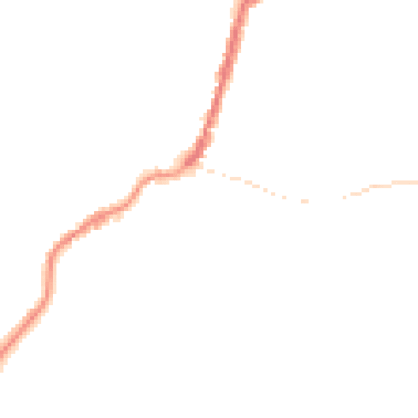 Night-time road noise heatmap for TA9 3TG