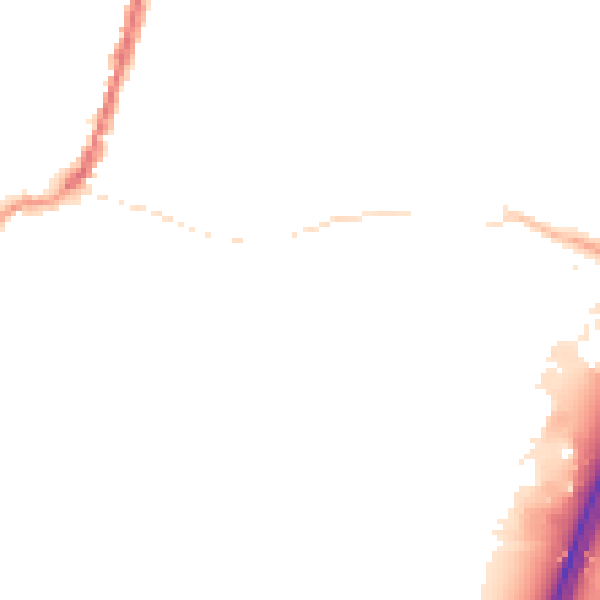 Night-time road noise heatmap for TA9 4AU