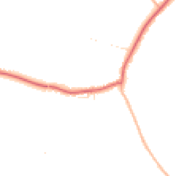 Daytime road noise heatmap for TA9 4BH