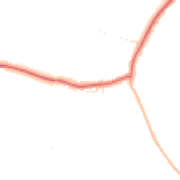 Daytime road noise heatmap for TA9 4BS