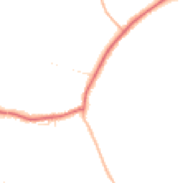 Daytime road noise heatmap for TA9 4BW
