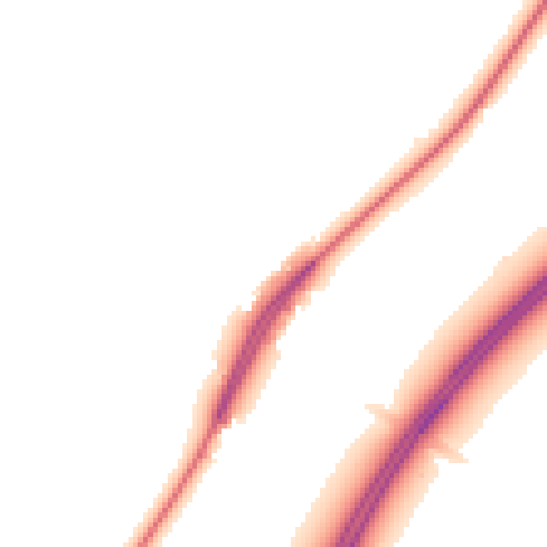Night-time road noise heatmap for TA9 4DN