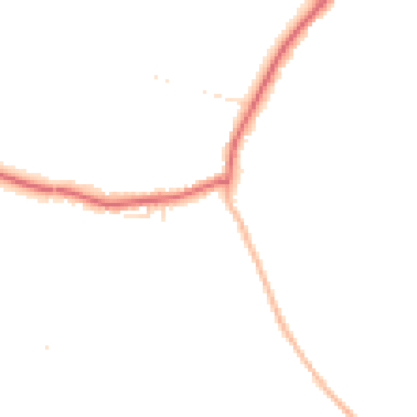 Daytime road noise heatmap for TA9 4DP