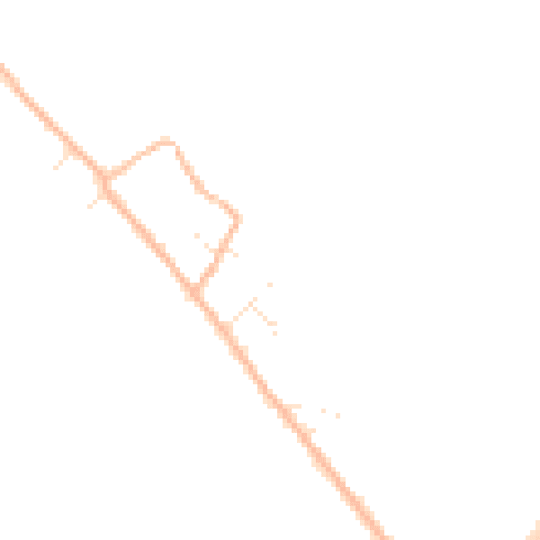 Daytime road noise heatmap for TA9 4DY