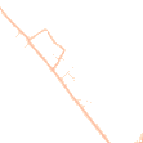 Daytime road noise heatmap for TA9 4DZ