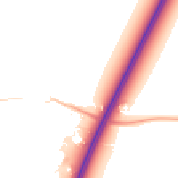 Night-time road noise heatmap for TA9 4FD