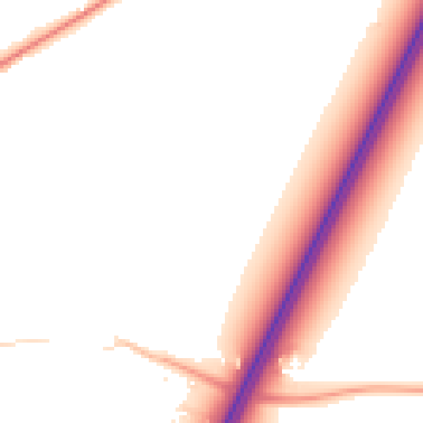 Night-time road noise heatmap for TA9 4FL