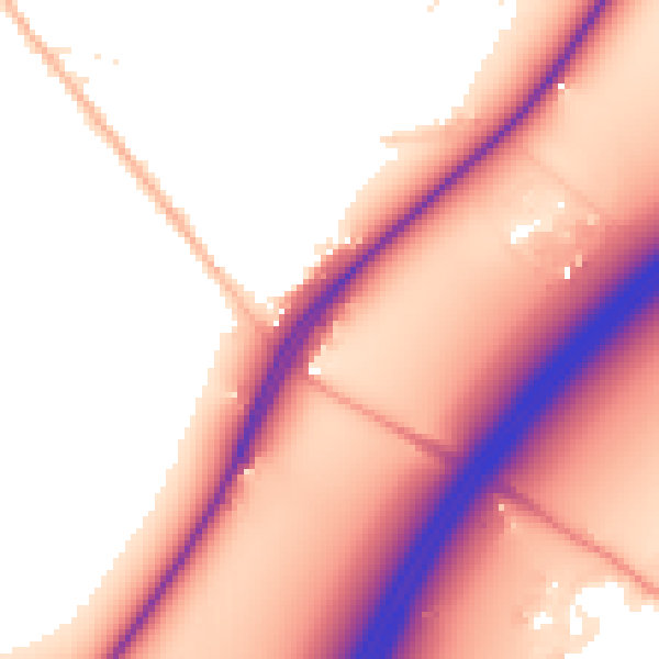 Daytime road noise heatmap for TA9 4HH