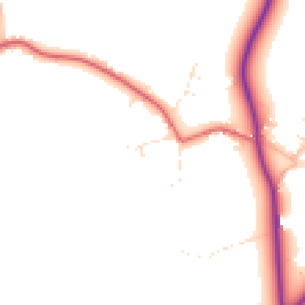 Daytime road noise heatmap for TA9 4HZ