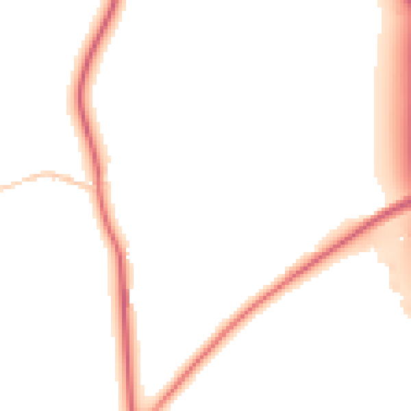 Night-time road noise heatmap for TA9 4JL