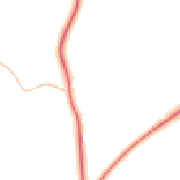 Night-time road noise heatmap for TA9 4JQ