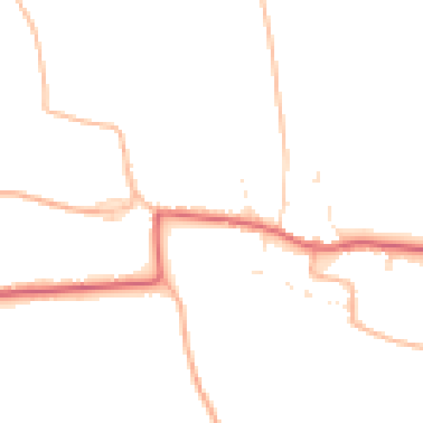 Daytime road noise heatmap for TA9 4NA