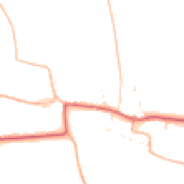 Daytime road noise heatmap for TA9 4NB