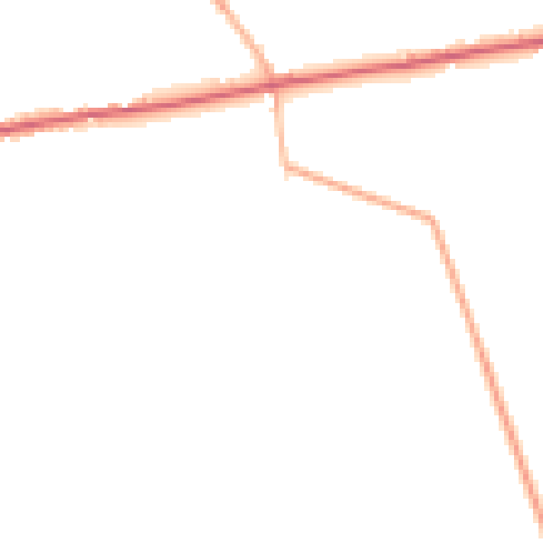 Daytime road noise heatmap for TA9 4QE
