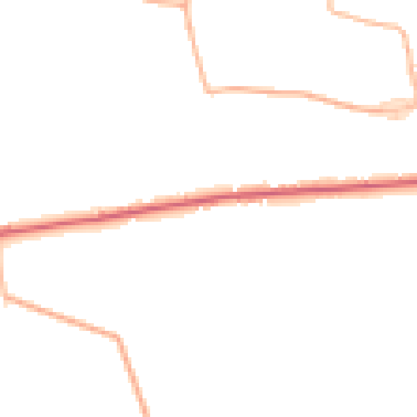 Daytime road noise heatmap for TA9 4QG