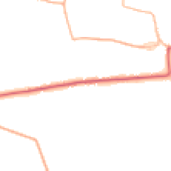 Daytime road noise heatmap for TA9 4QQ