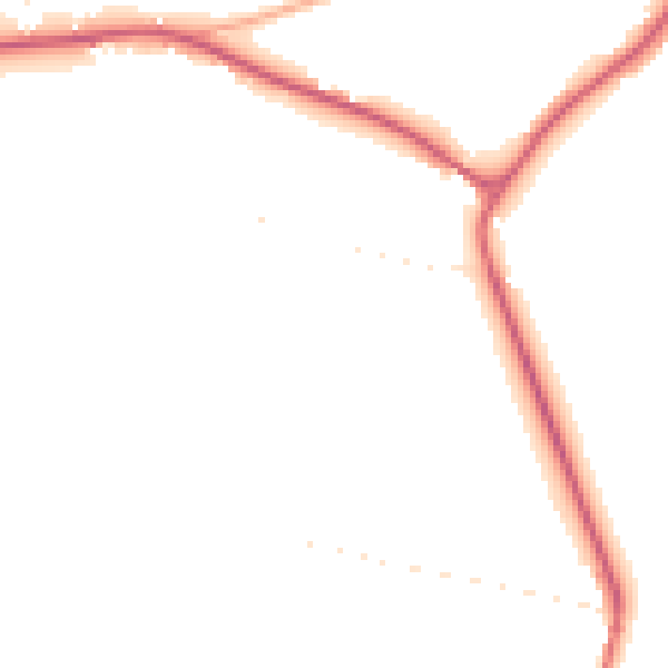Daytime road noise heatmap for TA9 4RF