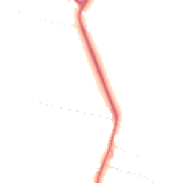 Daytime road noise heatmap for TA9 4RG