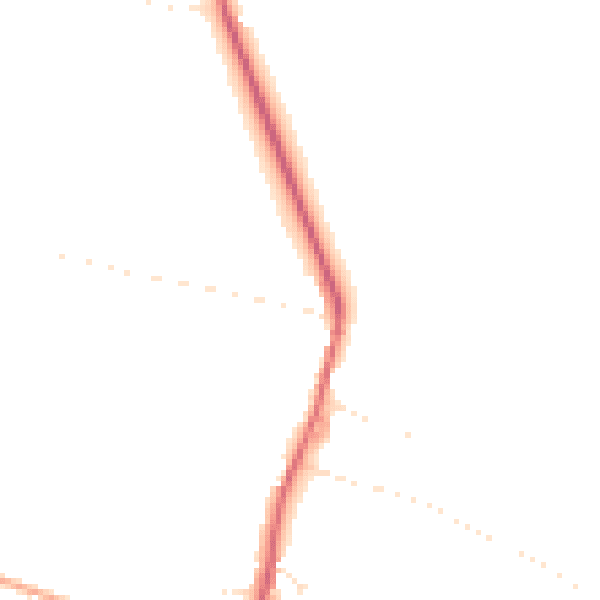 Daytime road noise heatmap for TA9 4RH