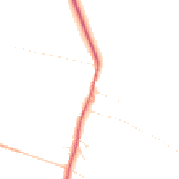 Daytime road noise heatmap for TA9 4RL