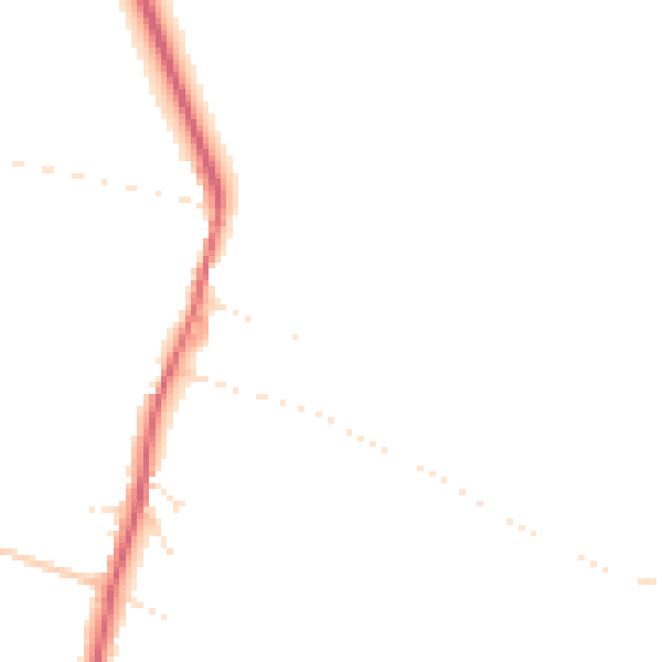 Daytime road noise heatmap for TA9 4RN