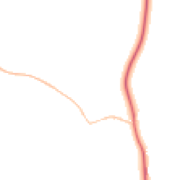 Night-time road noise heatmap for TA9 4RX