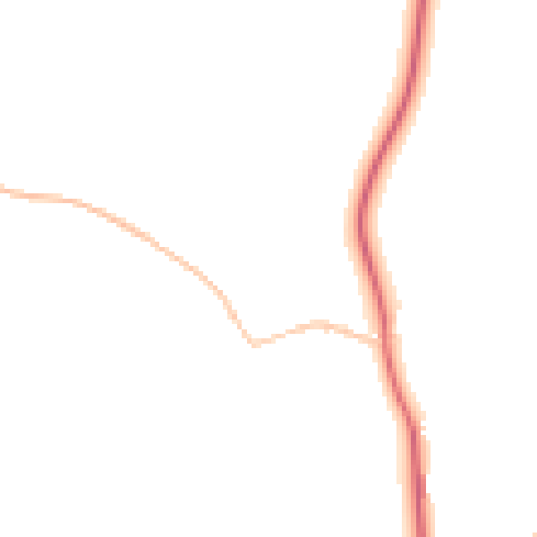 Night-time road noise heatmap for TA9 4RY
