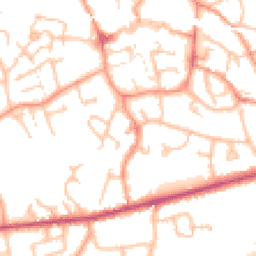 Daytime road noise heatmap for TF1 1AD