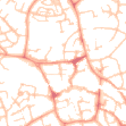 Daytime road noise heatmap for TF1 1AE
