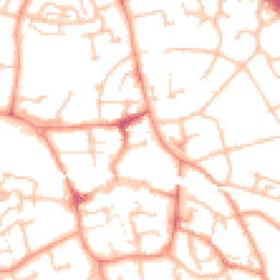 Daytime road noise heatmap for TF1 1AL