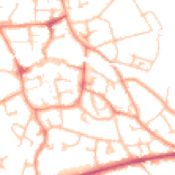 Daytime road noise heatmap for TF1 1AQ
