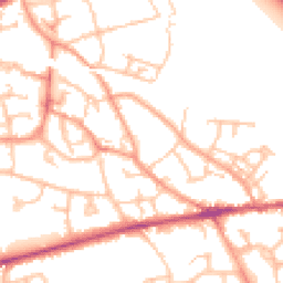Daytime road noise heatmap for TF1 1AX