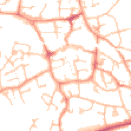 Daytime road noise heatmap for TF1 1BD