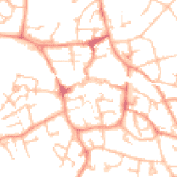 Daytime road noise heatmap for TF1 1BW