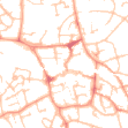 Daytime road noise heatmap for TF1 1DD