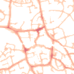 Daytime road noise heatmap for TF1 1DG