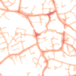 Daytime road noise heatmap for TF1 1DZ