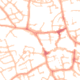 Daytime road noise heatmap for TF1 1EA