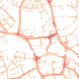 Daytime road noise heatmap for TF1 1EL